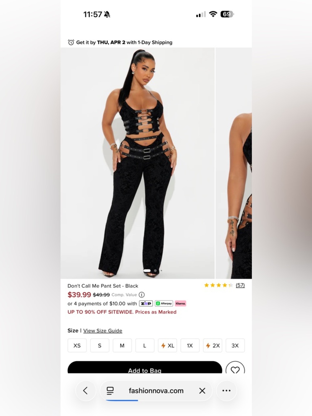 Fashion Nova Don’t Call Me Pant Set - Black